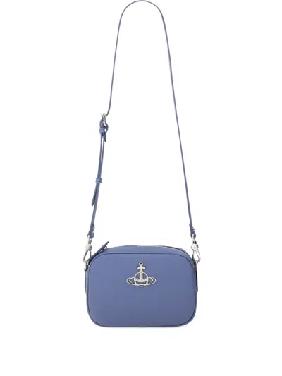 Vivienne Westwood Anna Logo Plaque Crossbody Bag In Baby Blue