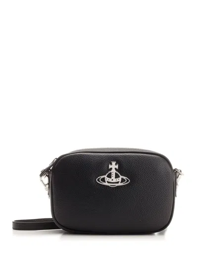 Vivienne Westwood Anna Faux Leather Shoulder Bag In Black