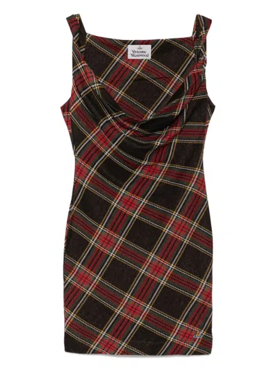 Vivienne Westwood Anna Pencil Dress Woman Red And Green