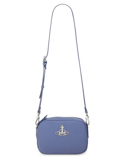 Vivienne Westwood Anna Logo Plaque Crossbody Bag In Baby Blue