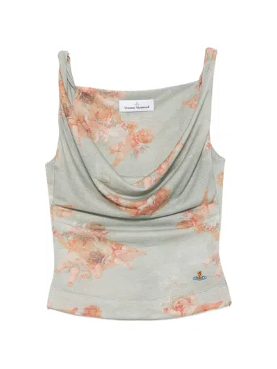 Vivienne Westwood Green Anna Vest In Animal Print