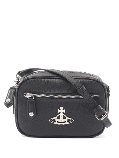 Pre-owned Vivienne Westwood Annie Front Zip-fastening Shoulder Bag In Black