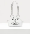 Vivienne Westwood Archive Chain Handbag Mini Croc-embossed White
