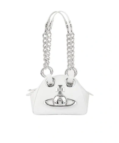 Vivienne Westwood Archive Orb Chain Handbag In White