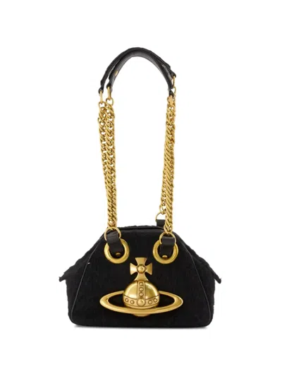 Vivienne Westwood Archive Orb Chain Tote Bag In Black