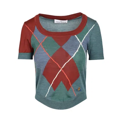 Pre-owned Vivienne Westwood Argyle Bodice Tee 'multicolor' | Multi-color | Women's Size S
