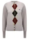 Vivienne Westwood Argyle Sweaters And Cardigans In Gray