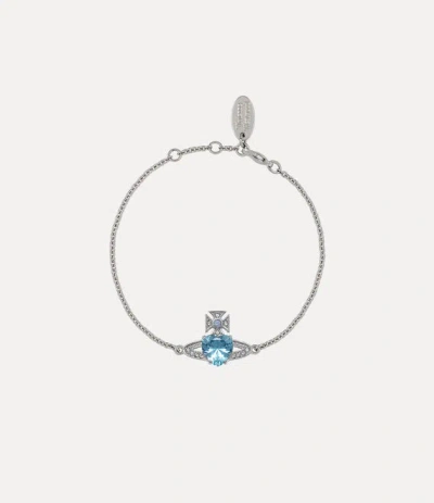 Vivienne Westwood Ariella Bracelet Platinum-aquamarine-cz-light-sapphire-black Platinum-aquamarine-cz-light-sapphire-b