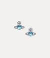 Vivienne Westwood Ariella Earrings Platinum-aquamarine-cz-light-sapphire-black Platinum-aquamarine-cz-light-sapphire-b