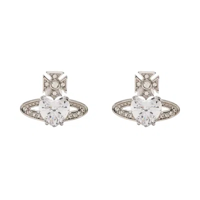 Pre-owned Vivienne Westwood Ariella Earrings 'platinum/white' | Silver | Women's Size Onesize