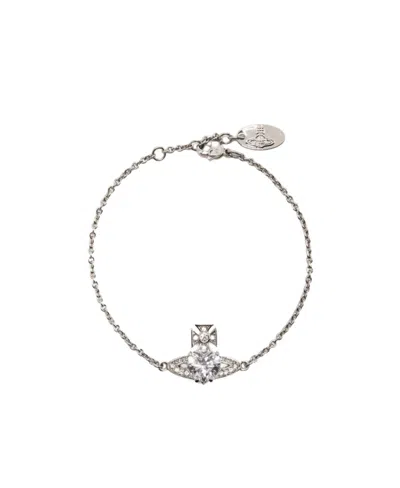 Vivienne Westwood Bas Relief Chain Bracelet In Gray