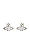 Vivienne Westwood Ariella Heart-shaped Stone Earrings Accessories In Metallic