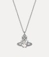 Vivienne Westwood Ariella Pendant In Platinum-white-cz-crystal-