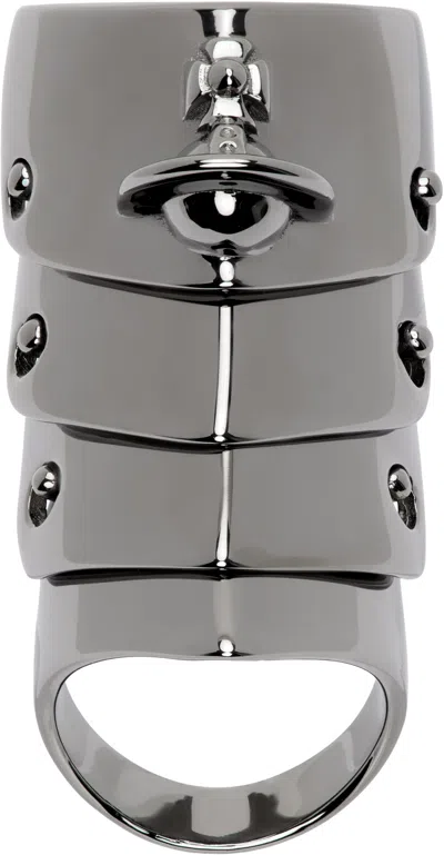 Vivienne Westwood Armour Ring In Gray