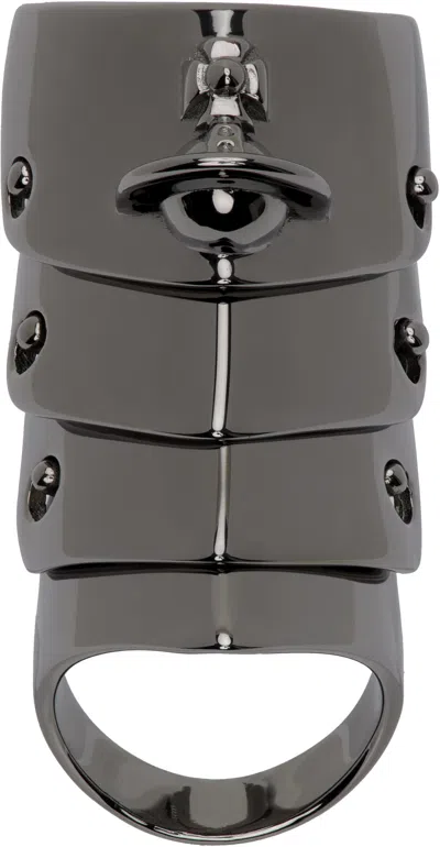 Vivienne Westwood Armour Ring In Black