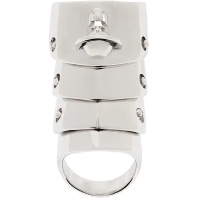 Vivienne Westwood Armour Ring In Ss22-p019 Platinum