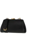 Vivienne Westwood 'ascot' Black Shoulder Bag With Removable Shoulder Strap And Buckle Detail In Leather Woman In Black