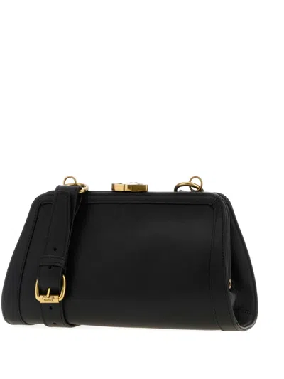 Vivienne Westwood Ascot Frame Leather Cross Body In Black