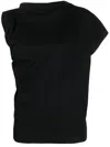 Vivienne Westwood Draped Detailing On Cap Sleeves In Black