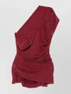 Vivienne Westwood Asymmetric Draped One-shoulder Top In Red