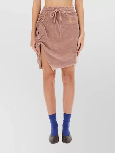 Vivienne Westwood Asymmetric Hem Drawstring Waist Skirt In Neutral