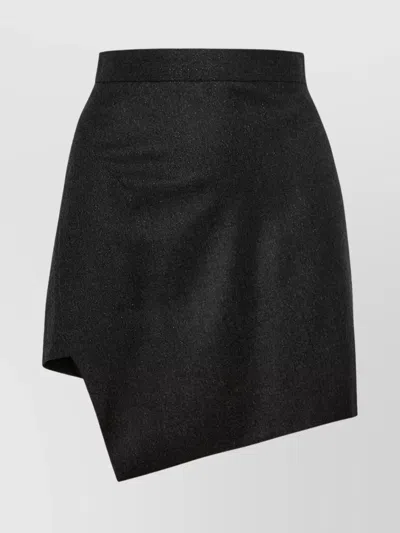 Vivienne Westwood Mini Infinity Skirt Metallic Brushed Wo. Charcoal 46 Women In Gray