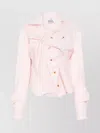 Vivienne Westwood Asymmetric Long Sleeve Buttoned Top In Pink