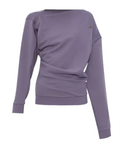 Vivienne Westwood Asymmetric Sweatshirt In Gray