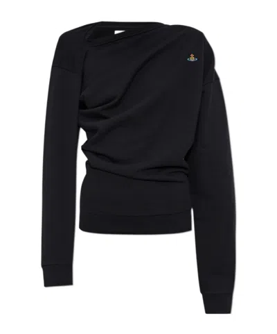 Vivienne Westwood Asymmetric Sweatshirt In Black