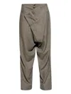 Vivienne Westwood Asymmetric Fastened Straight Leg Trousers In Gray