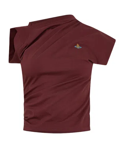 Vivienne Westwood Asymmetrical Design T-shirt In Brown