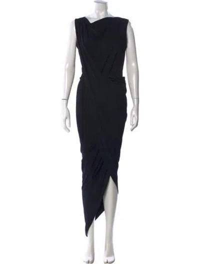 Pre-owned Vivienne Westwood Asymmetrical Long Dress In Black