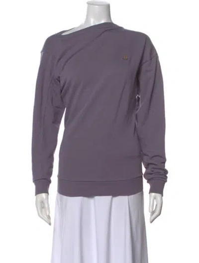 Pre-owned Vivienne Westwood Asymmetrical Long Sleeve Sweatshirt In Purple