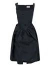 Vivienne Westwood Sleeveless Ruched Dress Cut-out Accents In Black