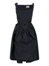 Vivienne Westwood Sleeveless Ruched Dress Cut-out Accents In Blue