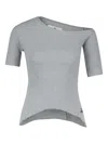 Vivienne Westwood Asymmetrical-ribbed T-shirt In Gray