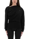 Vivienne Westwood Asymmetrical Sweatshirt Hebo In Black