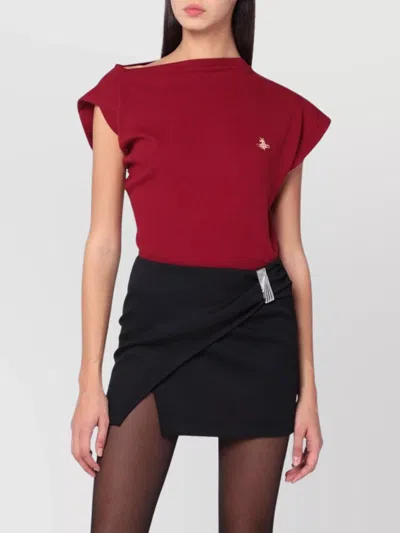 VIVIENNE WESTWOOD ASYMMETRICAL T SHIRT FEATURING ORB LOGO
