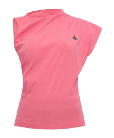 Vivienne Westwood Hebo Asymmetrical Top In Pink