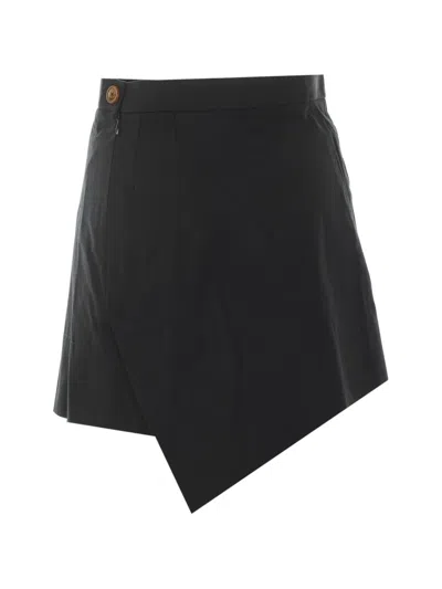 Vivienne Westwood Asymmetric-hem Mini Skirt In Black