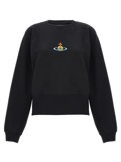 Vivienne Westwood Athletic Logo Jersey Sweatshirt In Navy