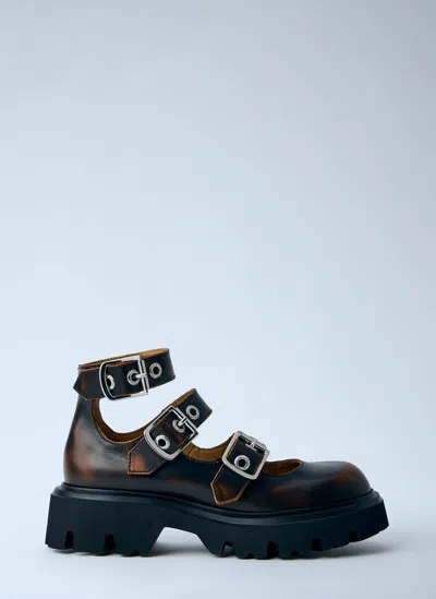 Vivienne Westwood Bacchus Buckle-straps Leather Boots In Multi