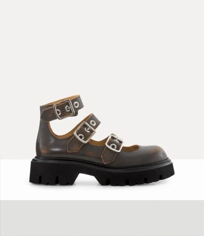 Vivienne Westwood Bacchus Shoe Vintage Leather Brown 7-40 Women