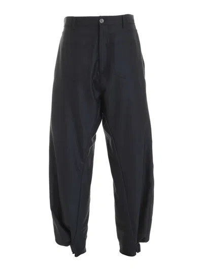 Vivienne Westwood Back Slit Pants In Dark Green