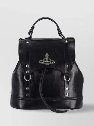 Vivienne Westwood Backpack Featuring Top Handle And Ring Embellishments