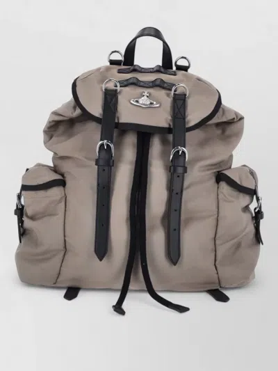 Vivienne Westwood Backpack Top Handle Adjustable Straps Pockets In Brown