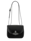 Vivienne Westwood Black Leather Linda Crossbody Bag In Black