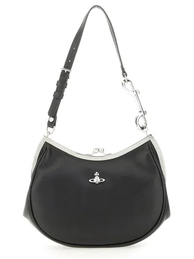 Vivienne Westwood Charm Frame Purse In Black