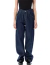 Vivienne Westwood High Rise Wide Leg Trousers With Pockets In Blue