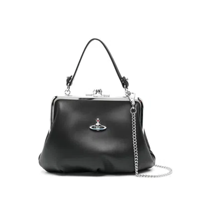 Vivienne Westwood Granny Shoulder Bag In Black